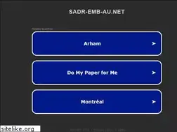 Sites similar to sadr-emb-au.net