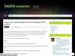 Sites similar to saiayasharepoint.wordpress.com