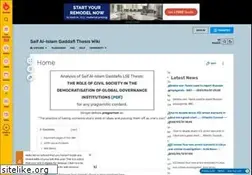 Sites similar to saifalislamgaddafithesis.wikia.com