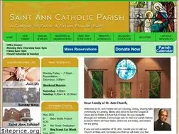 Sites similar to saintanncatholicparish.com
