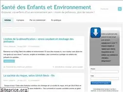 Sites similar to sante-enfants-environnement.com