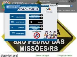 Sites similar to saopedrodasmissoes.rs.gov.br