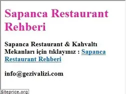 Sites similar to sapancarestaurant.com
