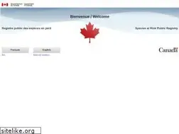 Sites similar to sararegistry.gc.ca