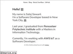 Sites similar to satejsawant.dev