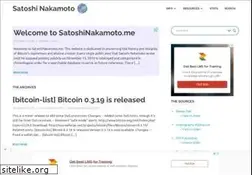 Sites similar to satoshinakamoto.me