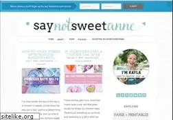 Sites similar to saynotsweetanne.com