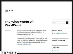 Sites similar to saywp.com