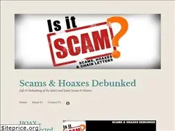 Sites similar to scamshoaxesdebunked.wordpress.com