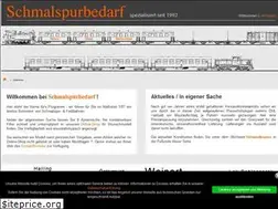 Sites similar to schmalspurbedarf.de