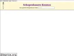 Sites similar to schopenhauers-kosmos.de