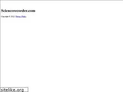 Sites similar to sciencerecorder.com