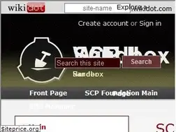 Sites similar to scpsandbox2.wikidot.com
