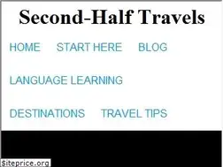 Sites similar to secondhalftravels.com