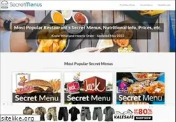 Sites similar to secretmenus.com