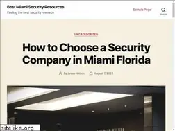 Sites similar to securityservicemiami.com