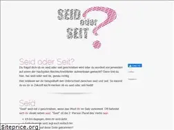 Sites similar to seid-oder-seit.de