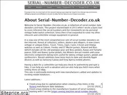 Sites similar to serial-number-decoder.com