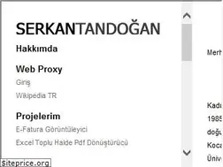 Sites similar to serkantandogan.com