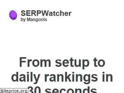 Sites similar to serpwatcher.com