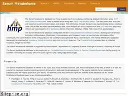 Sites similar to serummetabolome.ca