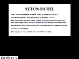 Sites similar to setonhotelny.com