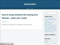 Sites similar to setupguide1.wordpress.com