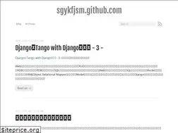 Sites similar to sgykfjsm.github.io