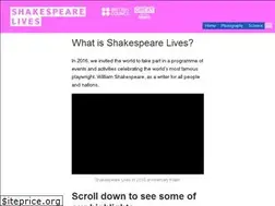 Sites similar to shakespearelives.org
