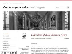 Sites similar to shannonayersspeaks.com