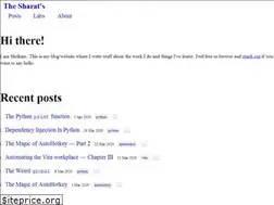 Sites similar to sharats.me
