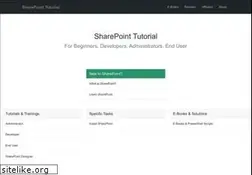 Sites similar to sharepoint-tutorial.net