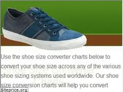 Sites similar to shoesizingcharts.com