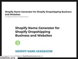 Sites similar to shopifynamegenerator.com