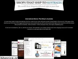 Sites similar to shopsthatshiptoaustralia.com