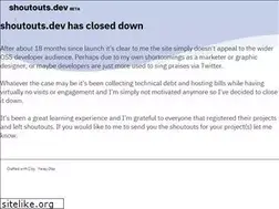 Sites similar to shoutouts.dev