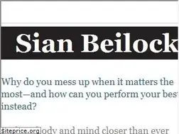 Sites similar to sianbeilock.com
