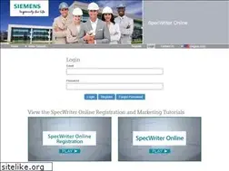 Sites similar to siemens-specwriter.com