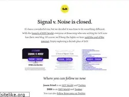 Sites similar to signalvnoise.com