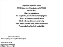 Sites similar to signaturestylehairsalon.com