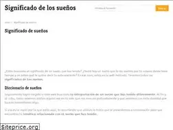 Sites similar to significadodelossuenos.info