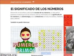 Sites similar to significadonumeros.com