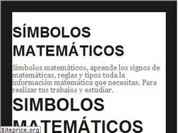 Sites similar to simbolosmatematicos.com