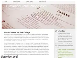 Sites similar to simmonsbiblecollege.com