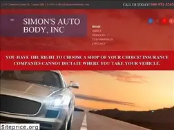 Sites similar to simonsautobodyinc.com