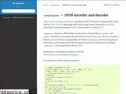 Sites similar to simplejson.readthedocs.io
