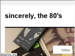 Sites similar to sincerelythe80s.com