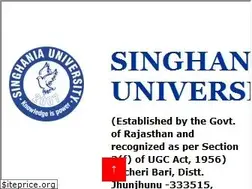 Sites similar to singhaniauniversity.co.in