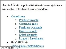 Sites similar to sirius-distribution.ro