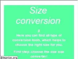 Sites similar to sizeconversion.net
